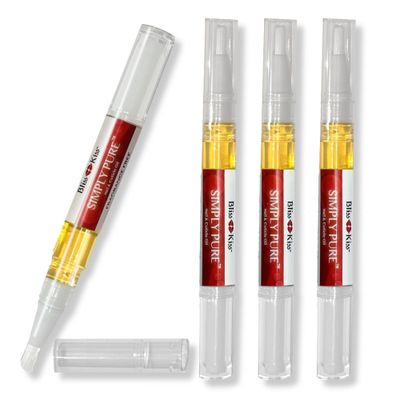Bliss Kiss | Fragrance Free 4 Nail Oil Cuticle Pens wVitamin E &amp; JojobaNail Strengthener Nail Growth Serum for Brittle, Peeling, Breaking, Thin nails
