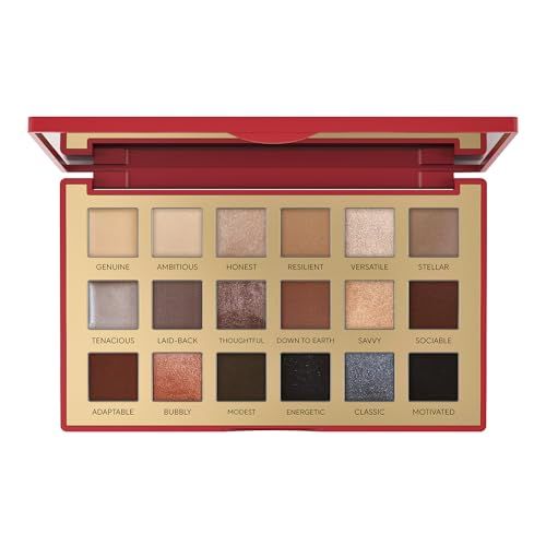 Mirabella True to You Pro Neutral Eyeshadow Palette, Warm, Cool, &amp; Neutral Makeup Palette, Talc-Free Ultra-Pigmented Matte &amp; Glam Shimmer Eyeshadows with Vitamin E, Nude