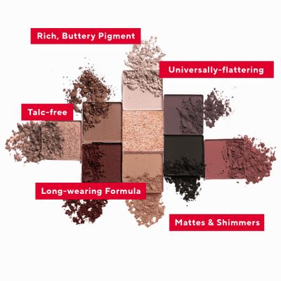 Mirabella True to You Pro Neutral Eyeshadow Palette, Warm, Cool, & Neutral Makeup Palette, Talc-Free Ultra-Pigmented Matte & Glam Shimmer Eyeshadows with Vitamin E, Nude