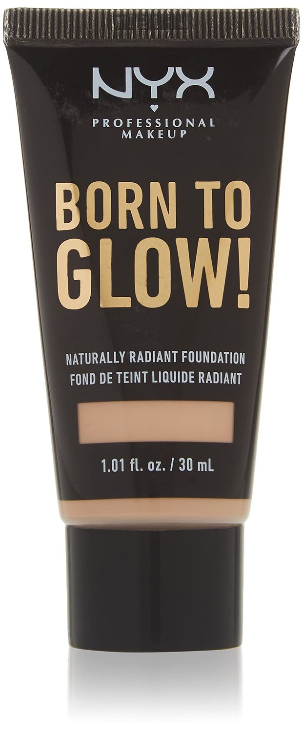 NYX PROFESSIONAL MAKEUP Born To Glow Naturally Radiant Foundation, Medium Coverage - Porcelain