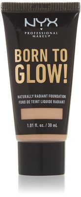 NYX PROFESSIONAL MAKEUP Born To Glow Naturally Radiant Foundation, Medium Coverage - Porcelain