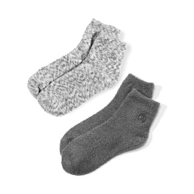 Earth Therapeutics Aloe Socks - Infused wAloe Vera & Vitamin E - Helps Dry Feet, Cracked Heels, Calluses - Use with Lotion - GreyConfetti (2 Pairs)