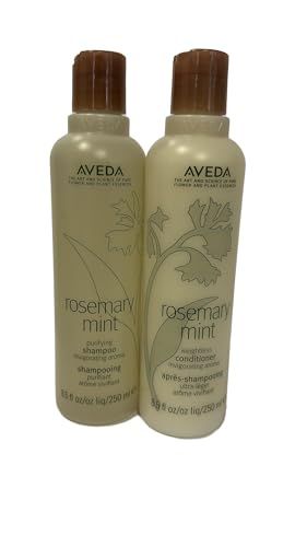 Aveda Rosemary Mint Purifying Shampoo 8.5oz &amp; Weightless Conditioner, 8.5 Fl Oz (Pack of 2)