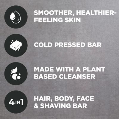 DOVE MEN  CARE Cleansing Soap Bar 4 Count to Rebuild Skin in the Shower Mixed Formulated Plant Based Ingredients 3.51 Oz