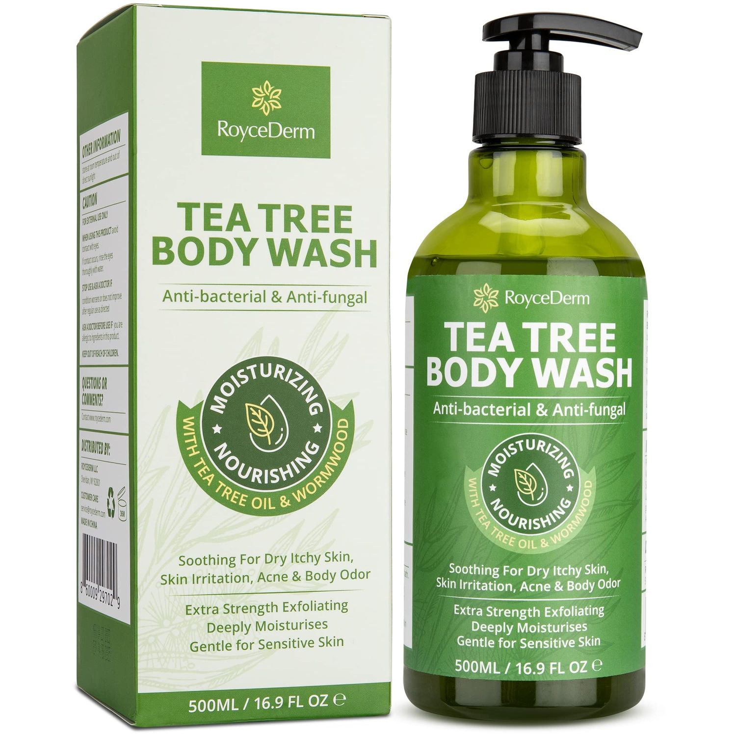 Antifungal Body Wash &amp; Soap, Antibacterial Tinea Versicolor Body Wash, Tea Tree Back Acne, Folliculitis Body Wash, For Jock Itch, Athletes Foot, Body Odor, Ringworm