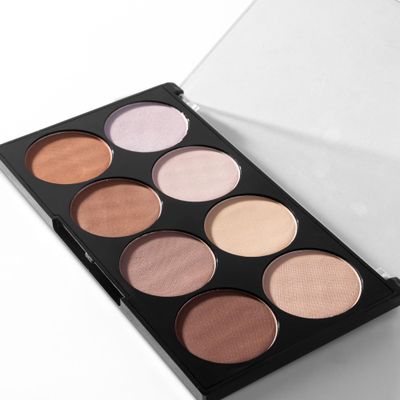 W7 Shape &amp; Glow Highlight &amp; Contour Powder Palette - Professional 8 Shade Face Makeup Palette
