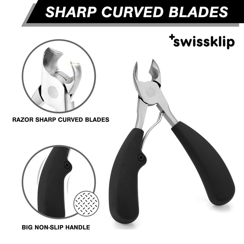 Swissklip Toenail Clippers | Heavy Duty Toe Nail Clippers I Toenail Clippers for Thick Nails I Big Toe Nail Clippers for Thick Toenails I Heavy Duty Nail Clippers for Thick Nail