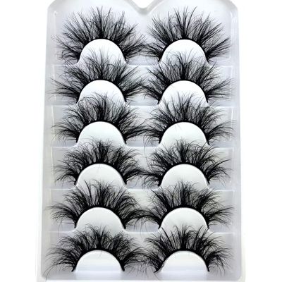 HBZGTLAD 5pairs6 Pairs Fluffy False Eyelashes Natural Faux Mink Strip 3D Lashes Pack (SR-2),1 Count (Pack of 1)