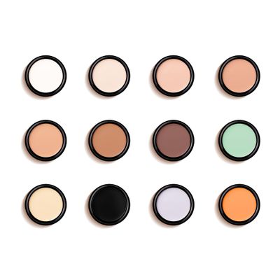 Mallofusa Single Color Face Makeup Concealer Foundation Palette Creamy Moisturizing for Concealing Dark Eye Circle 0.49oz (Dark Beige)