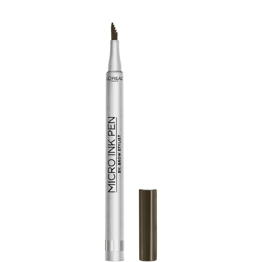 L&#39;Oreal Paris Micro Ink Pen by Brow Stylist, Longwear Brow Tint, Hair-Like Effect, Up to 48HR Wear, Precision Comb Tip, Dark Brunette, 0.033 fl oz.