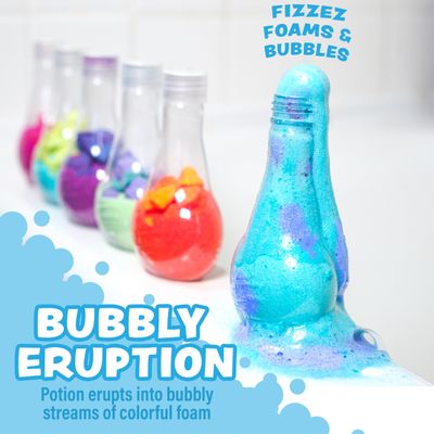Tub Works Kids Bath Bomb Potion Bath Toy, Variety 6 Pack | Nontoxic | Fizzes, Foams & Bubbles with an Eruption of Color | Interactive Bath Bombs for Kids | Fun Science Toddler & Kids Bath Toys