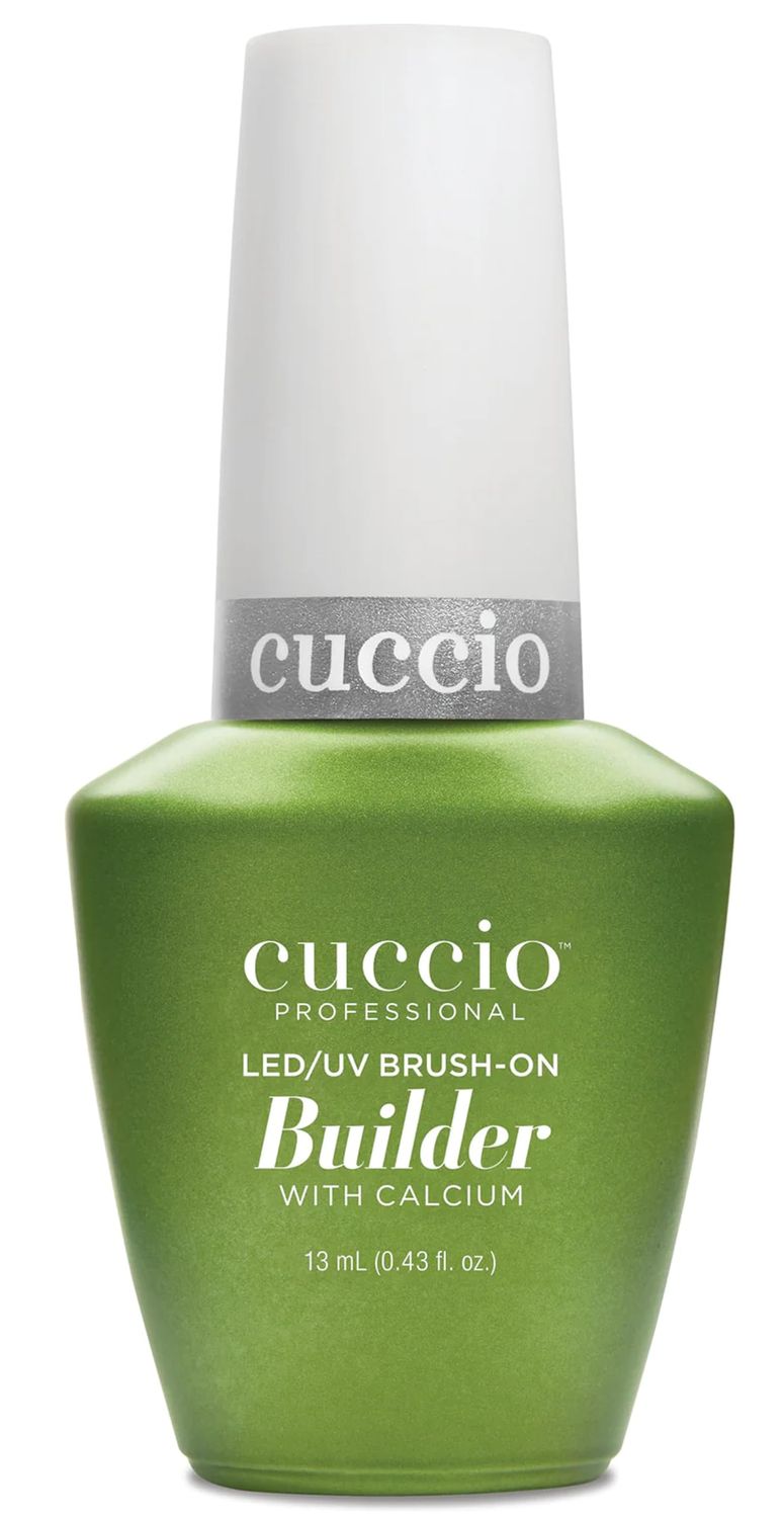 Cuccio Pro Brush-On Builder Gel With Calcium - LED And UV Self-Levelling Lightweight Formula - Soak-Off Gel Product With Strength Of Hard Gel - Chip-Resistant - Clear - 0.43 Oz Nail Polish