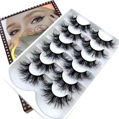 HBZGTLAD 5pairs6 Pairs Fluffy False Eyelashes Natural Faux Mink Strip 3D Lashes Pack (SR-2),1 Count (Pack of 1)