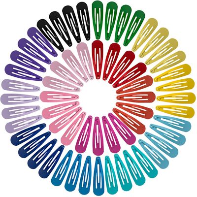 BetyBedy 60 Pcs Hair Barrettes, Non-Slip Hair Clips, 2 Inch Metal Hairpins Accessories for Toddlers, Girls, Kids, Teens, Women (15 Assorted Colors)