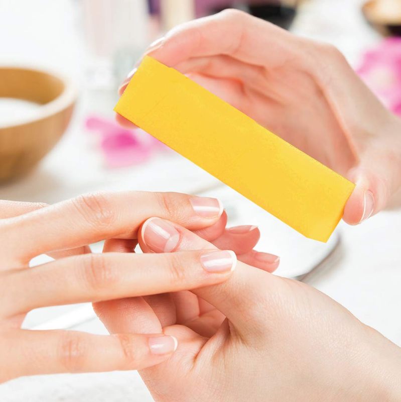 ForPro Professional Collection Ultra Gold Buffing Block, 240 Grit, Four-Sided Manicure &amp; Pedicure Nail Buffer, 3.75" L x 1" W x 1" H, 20-Count