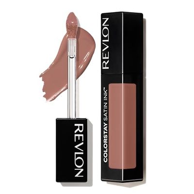 Revlon Liquid Lipstick, Face Makeup, ColorStay Satin Ink, Longwear Rich Lip Colors, Formulated with Black Currant Seed Oil, 001 Your Go-To, 0.17 Fl Oz