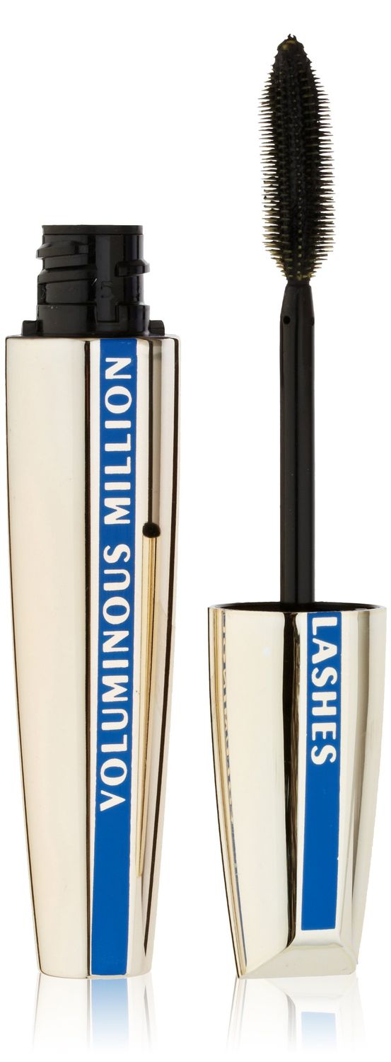 LOreal Paris Makeup Voluminous Million Lashes Mascara, Volumizing Collagen Infused Eye Makeup, Amplifying Mascara Brush, Waterproof, Black, 0.32 Fl Oz., 1 Count