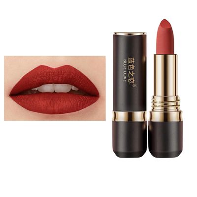 BLUE LOVE Non-Stick Cup Not Fade Lipstick, Lipstick Smudge Proof Waterproof, Nourishing &amp; Long-Lasting Creamy Lipstick for Women Long Lasting (03 Brownish Red)