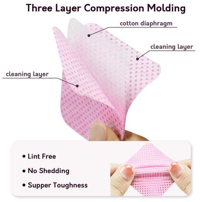 1080PCS Lint Free Nail Wipes- Non-Woven Soft Nail Polish Remover Pads, Nail Polish Remover Wipes Pink- Lint Free Wipes for Nail Polish Remover, Eyelash Extensions and Nail Art- DIY Nail Supplies