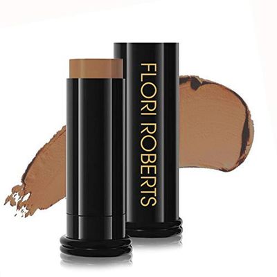 Base Strokes Crme Foundation Stick by Flori Roberts, Full Coverage for Women of Color or Deeper Skin Tones, Long Lasting Makeup, Natural Finish, Complexion Concealer &amp; Corrector