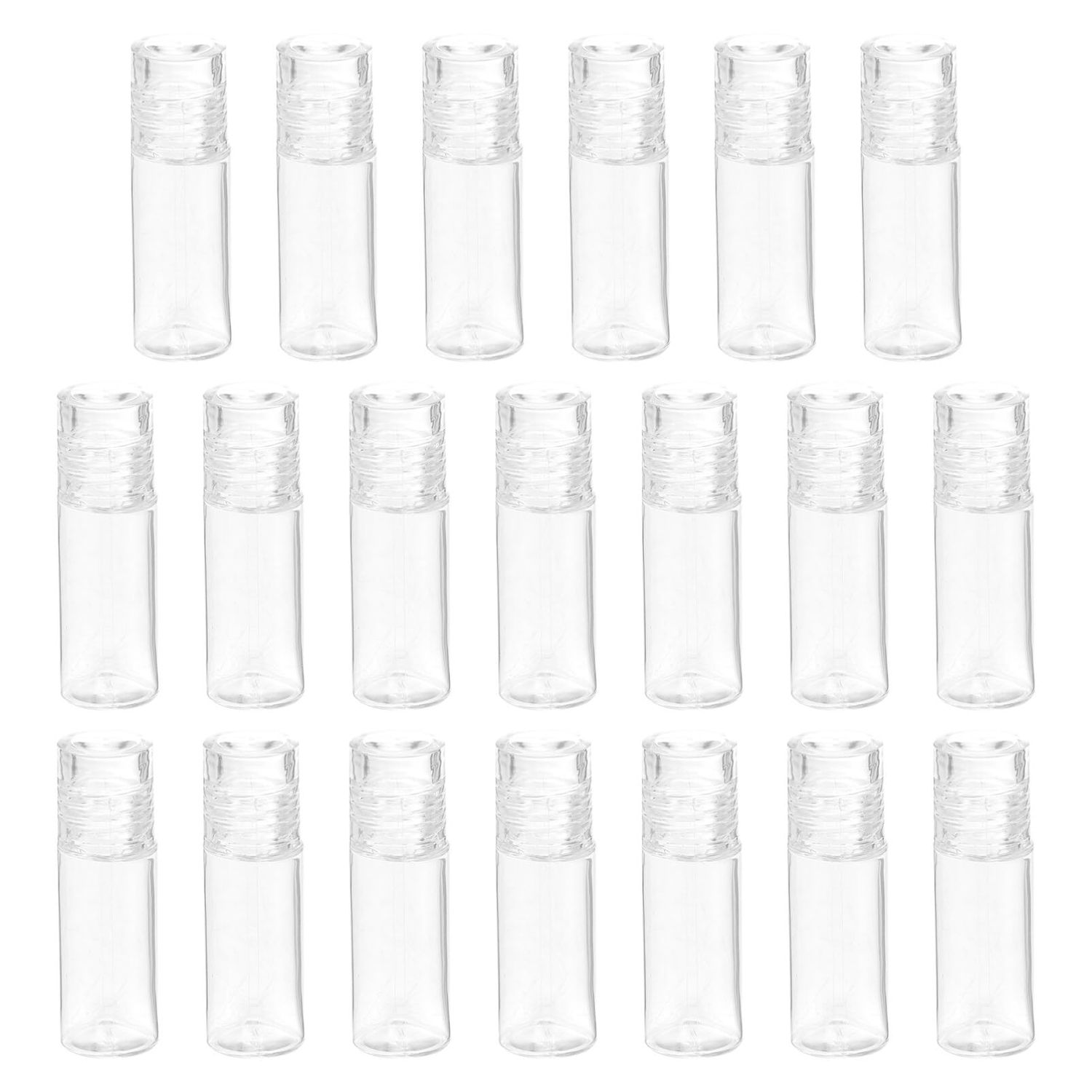 Lurrose Cosmetic Powder Sample Pots 20Pcs Loose Powder Bottle Refillable Powder Bottles Mini Empty Powder Bottle Clear Plastic Loose Powder Jar Travel Makeup Supplies (3ml) Loose Powder Tube