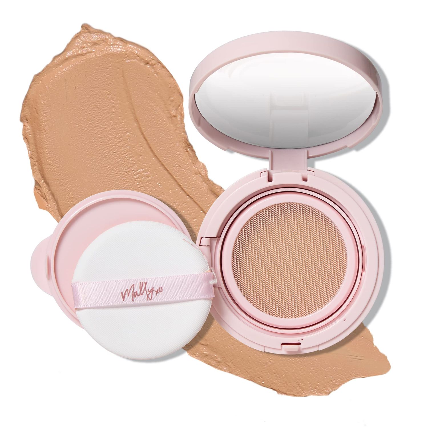 Mally Beauty Flawless Finish Transforming Effect Foundation - Medium - Full Coverage Cream Foundation - Breathable &amp; Lightweight - Hydrating Formula with Vitamin E - Satin Finish