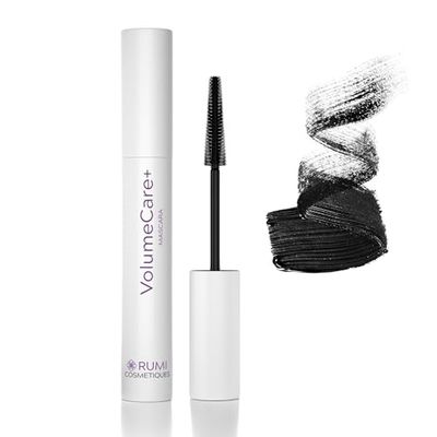 Rumi Cosmetiques VolumeCare Mascara For Older Women - Extreme Length and Volume 2-in-1 Formula - No Clumps, Long-Wearing, Hypoallergenic Mascara For Sensitive Eyes (Natural Black)