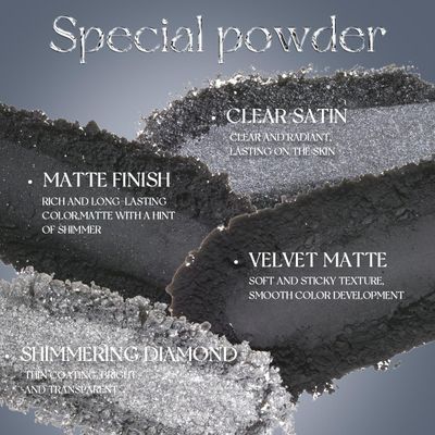 Goth Eyeshadow Palette - High-End Black, White, Gray, Silver Smokey Eye Shadow with Matte, Shimmer Finishes, Ultra-Pigmented, Long-Lasting Waterproof Formula, Luxury Leather Packaging with Mirror