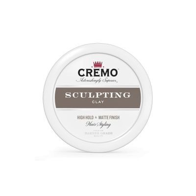 Cremo Mens Hair Clay, Premium Barber Grade Sculpting Clay for Hair Styling, High Hold, Matte Finish, 4 Oz