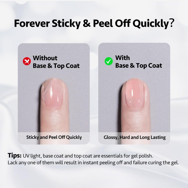 GAOY Clear Builder Gel for Nails, 16ml Nail Strengthener in a Bottle, Nail Extension Hard Gel, Soak Off Long Lasting UV Gel, Base Coat Top Coat Needed