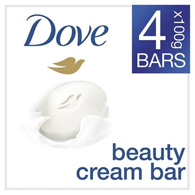 Dove Beauty Cream Bar, Unisex Soap, Multi, 4 Count
