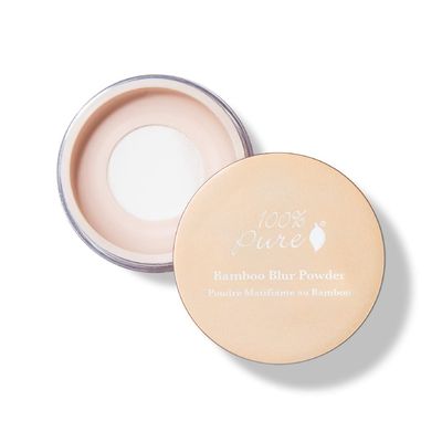 100% PURE Bamboo Blur Powder Tinted Setting Mattifying Face Makeup, Oil Absorbing Pore Minimizing Light Finish - Long Lasting, Vegan, Fruit Pigmented Translucent Color (Sheer) - 0.2 Oz