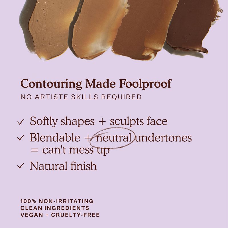 Tower 28 Sculptino Soft-Matte Cream Contour and Bronzer - Clean, Cruelty-Free Face Makeup - Sensitive Skin Safe - Shade Simon, Deep with Neutral Undertones, 0.16 FL Oz  4.5 mL