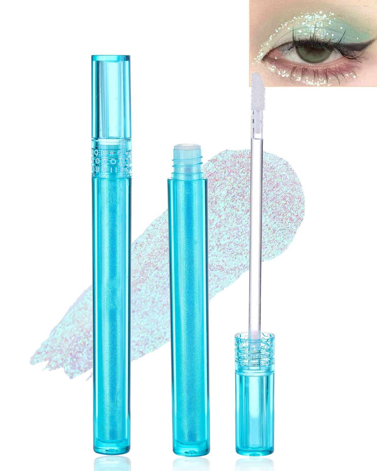 Liquid Glitter Eye Shadow - 1 Pcs Shimmer Metallic Chameleon Liquid Eyeshadow, Multichrome High Pigmented Quick Drying Long Wearing Glitter Eyeshadow for Women Girl Glitter Korea Eye Makeup - S30