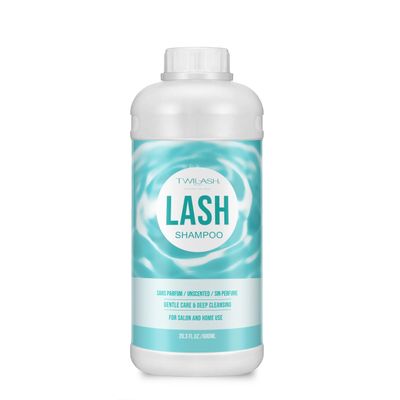 600ml Lash Shampoo Bulk, Eyelash Cleanser for Extensions, Safe Makeup Remover, Non-irritating or Burning Formula Eyelid Foaming Cleanser Best for Professional Salon and Home Use (Unscented)