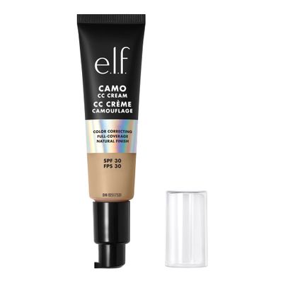 e.l.f. Camo CC Cream, SPF 30 Color-Correcting Medium-To-Full Coverage Face Foundation, Delivers An Airbrushed Finish, Vegan &amp; Cruelty-Free, Light 205 N