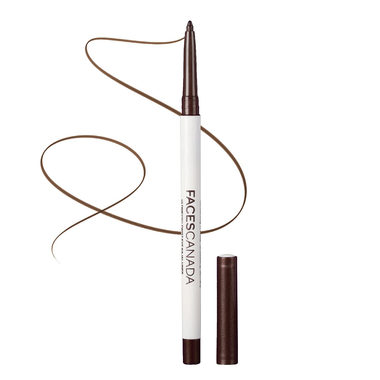 FACESCANADA Ultime Pro Twist Eyeliner Pencil - Brown | 24 HR Long Stay | Intense Color In One Stroke | Matte Finish &amp; Soft Texture | Waterproof &amp; Smudge Proof | 0.01 Oz0.35g