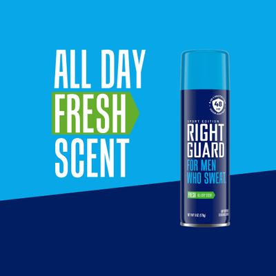 Right Guard Sport Antiperspirant &amp; Deodorant Spray | 4-in-1 Protection Spray Deodorant For Men | Blocks Sweat | 48-Hour Odor Control | Fresh Scent, 6 oz. (3 count)
