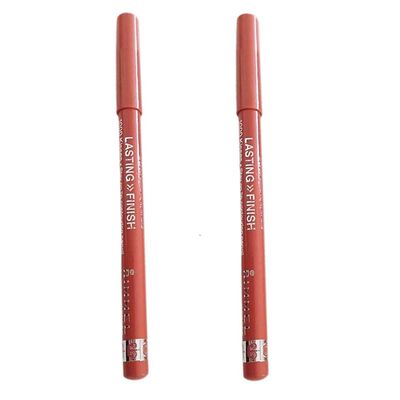 Rimmel Pack of 2 1000 Kisses Lip Liner, Spiced Nude 081