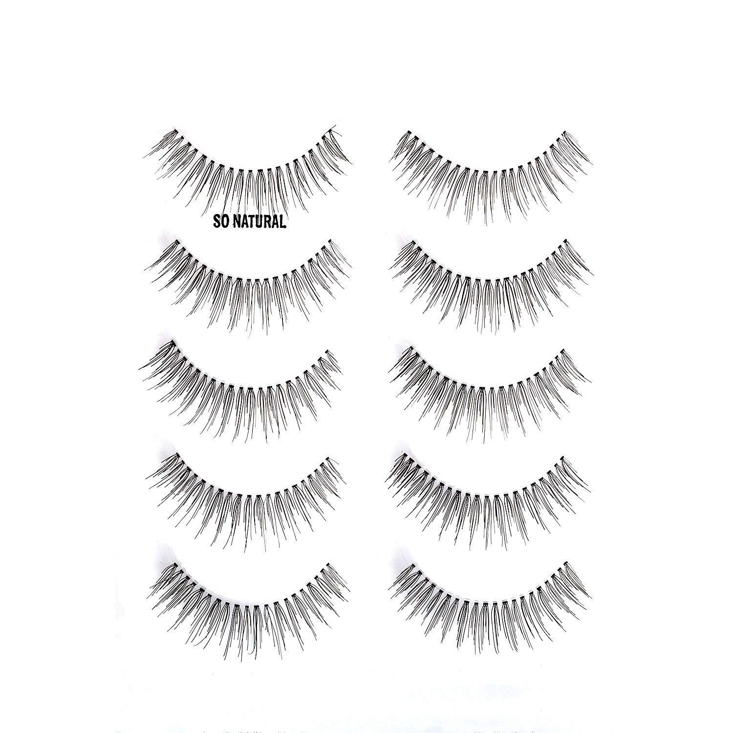 ALICE Lashes 110 Natural Hand Knotted False Eyelashes 5 Pairs Multipack