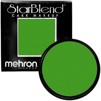 Mehron Makeup StarBlend Cake Makeup | WetDry Pressed Powder Face Makeup | Powder Foundation | Green Face Paint &amp; Body Paint 2 oz (56g)