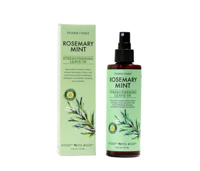 PHARM TO TABLE Rosemary &amp; Mint Leave-In Conditioner - Nourishes, Detangles and Purifies the Scalp, Made With Frizz-Fighting Formula, 8oz
