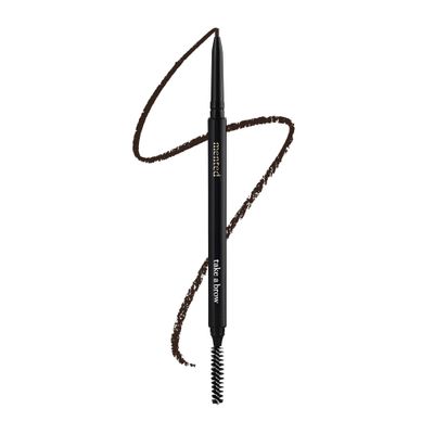 Waterproof Eyebrow Pen with Brush, Brow Pencil &amp; Lash Spoolies for Eyelash Extensions, Eye Brow Pencils for Women, Eyelash Brush &amp; Spoolie Combo, Eyebrow Makeup Tool Set, Take A Brow (Black Brown)
