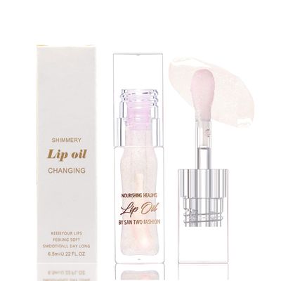 TIRDET Magic Color Changing Lip Oil, Lip Oil Color Changing, Warm Change Hydrating Lip Gloss, Color Changing Lip Gloss, Magic Big Brush Color Changing Lip Oil, Lip Changing Oil Long Lasting Shimmery