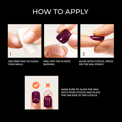 KISS colorFX by imPRESS Press On Nails, 'Before Hours', Black, Short Size, Oval Shape, Includes 30 Fake Nails, Prep Pad, Instructions Sheet, 1 Manicure Stick, 1 Mini File