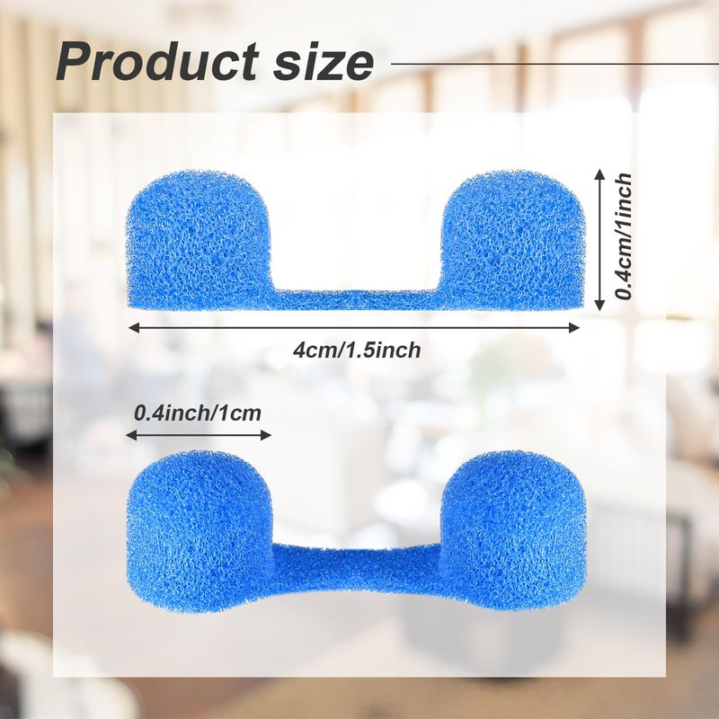 Tondiamo 100 Pieces Nose Plug Filter Disposable Nose Dust Filters Nostril Filters Spray Nose Filter Sponge Nose Plugs for Women Men Sunless Spray Tanning Outdoor Dust Construction Areas (Blue)