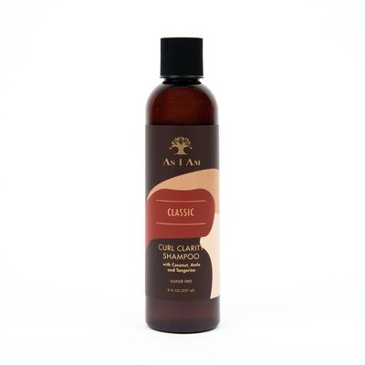 As I Am Curl Clarity Shampoo - 8 ounce - with Coconut, Amla &amp; Tangerine - Gently Cleanses Curly Hair - Vegan &amp; Cruelty Free - Sulphate Free - Parabens Free - Phthalate Free