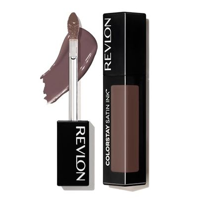 Revlon Liquid Lipstick, Face Makeup, ColorStay Satin Ink, Longwear Rich Lip Colors, Formulated with Black Currant Seed Oil, 024 Perfect Storm, 0.17 Fl Oz, RV CS SATIN INK PERFECT STORM