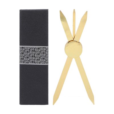 Sonew Adjustable Eyebrow Ruler, Stainless Steel Eyebrow Positioning Makeup Measuring Tool (Gold)