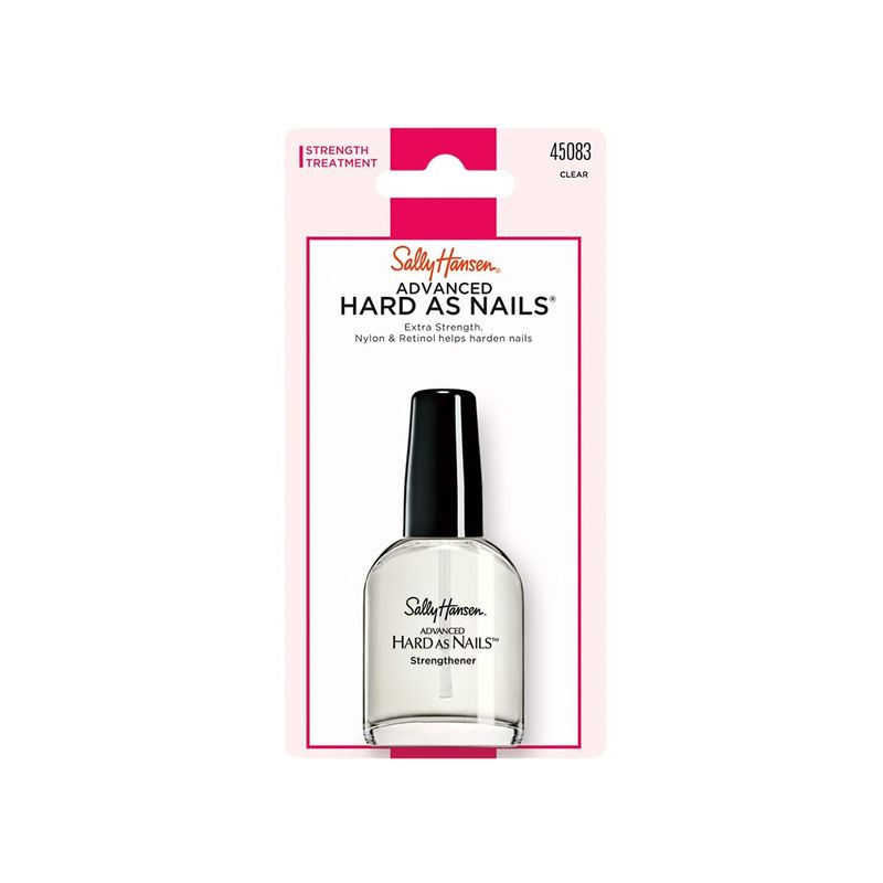 Sally Hansen Advanced Hard as Nails, Clear Nail Strengthener, Includes Retinol and Nylon, Nourishing